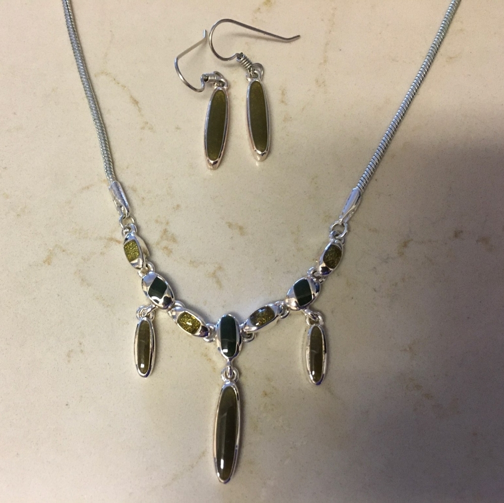 Necklace and matching earrings